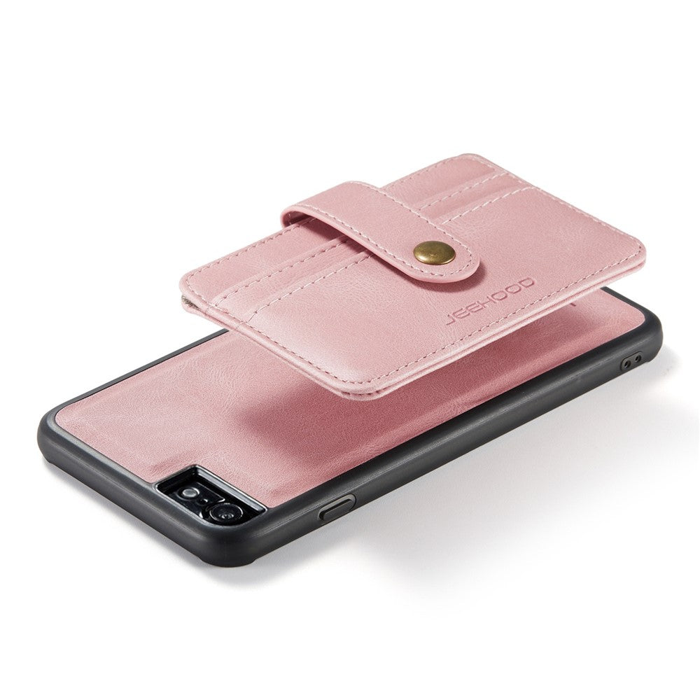 JEEHOOD For iPhone 7/8/SE (2020)/SE (2022) 4.7 inch Shockproof Wallet Phone Case Support Wireless Charging/RFID Blocking Anti-fall Phone Protector