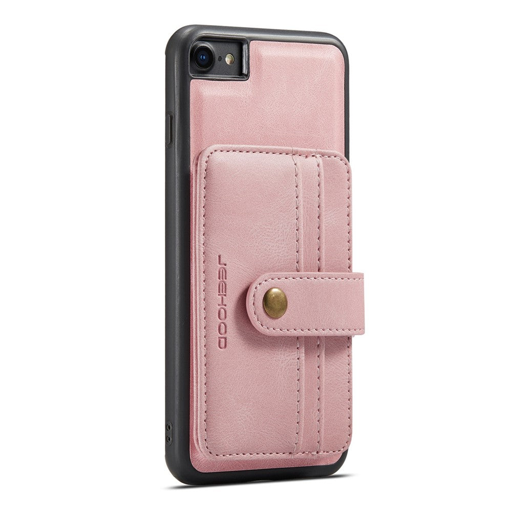 JEEHOOD For iPhone 7/8/SE (2020)/SE (2022) 4.7 inch Shockproof Wallet Phone Case Support Wireless Charging/RFID Blocking Anti-fall Phone Protector