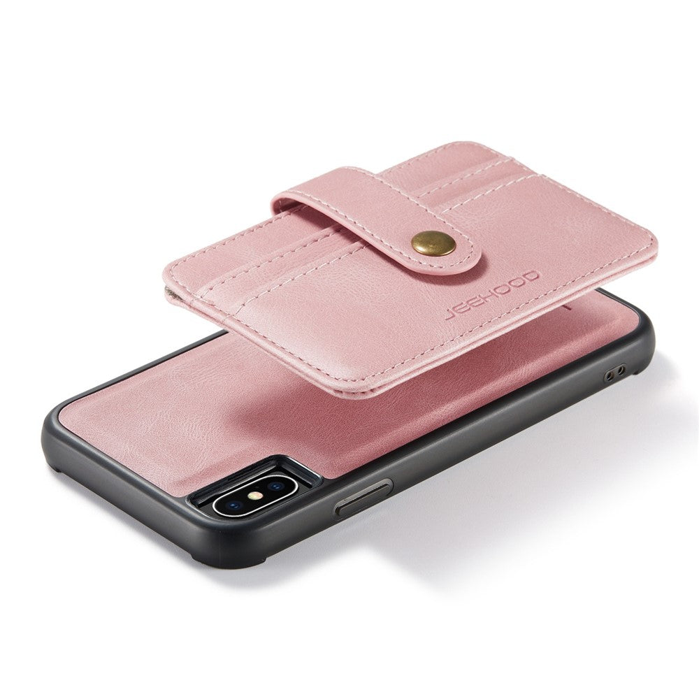 JEEHOOD Anti-ridse Cover til iPhone XS Max 6,5 tommer Stødsikkert Wallet Telefoncover Beskytter Understøtter Trådløs Opladning/RFID-blokerende