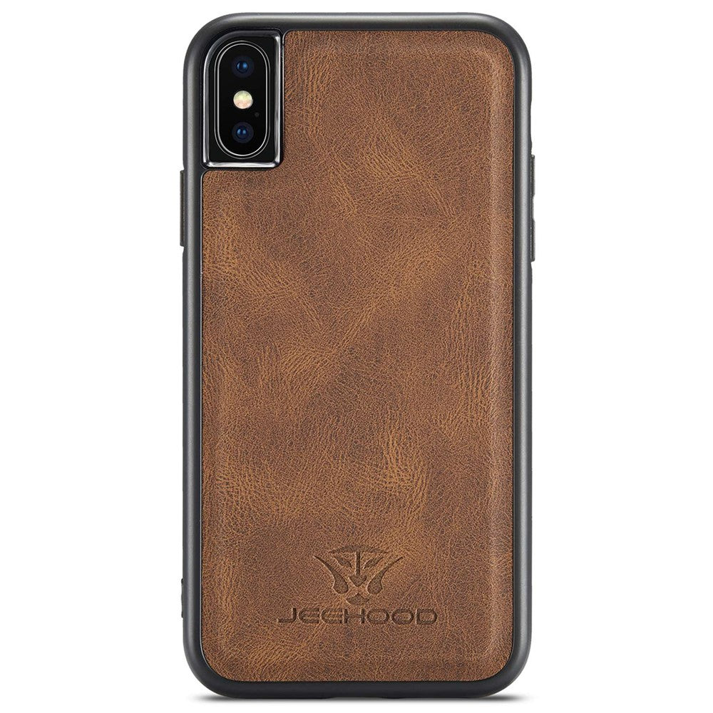 JEEHOOD Wallet Kickstand Cover til iPhone XS Max 6.5 tommer, aftageligt 2-i-1 PU-læderbelagt TPU-telefoncover