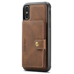 JEEHOOD Wallet Kickstand Cover til iPhone XS Max 6.5 tommer, aftageligt 2-i-1 PU-læderbelagt TPU-telefoncover