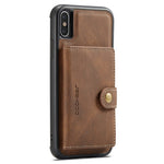 JEEHOOD Wallet Kickstand Cover til iPhone XS Max 6.5 tommer, aftageligt 2-i-1 PU-læderbelagt TPU-telefoncover