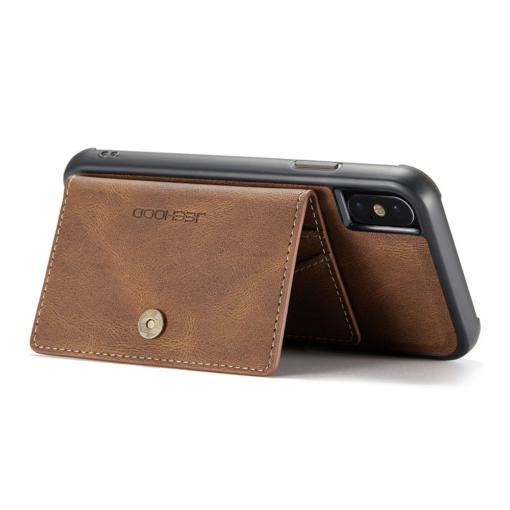 JEEHOOD Wallet Kickstand Cover til iPhone XS Max 6.5 tommer, aftageligt 2-i-1 PU-læderbelagt TPU-telefoncover