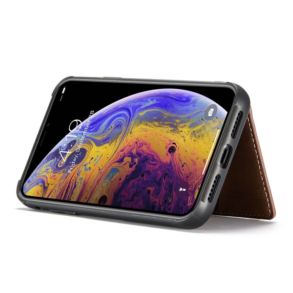 JEEHOOD Wallet Kickstand Cover til iPhone XS Max 6.5 tommer, aftageligt 2-i-1 PU-læderbelagt TPU-telefoncover