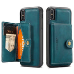 JEEHOOD Wallet Kickstand Cover til iPhone XS Max 6.5 tommer, aftageligt 2-i-1 PU-læderbelagt TPU-telefoncover