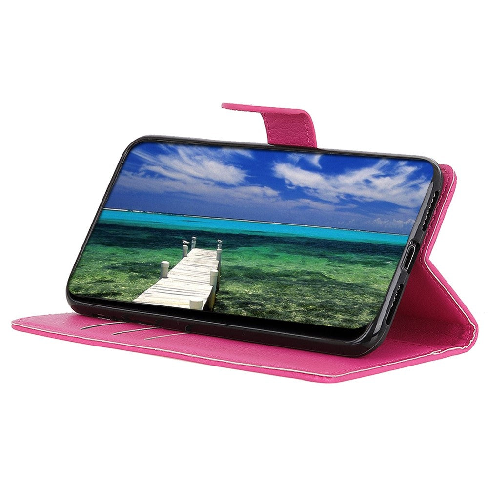For iPhone 14 Pro 6.1 inch Litchi Texture Wear-resistant PU Leather Cover Stand Magnetic Protective Drop-proof Wallet Case
