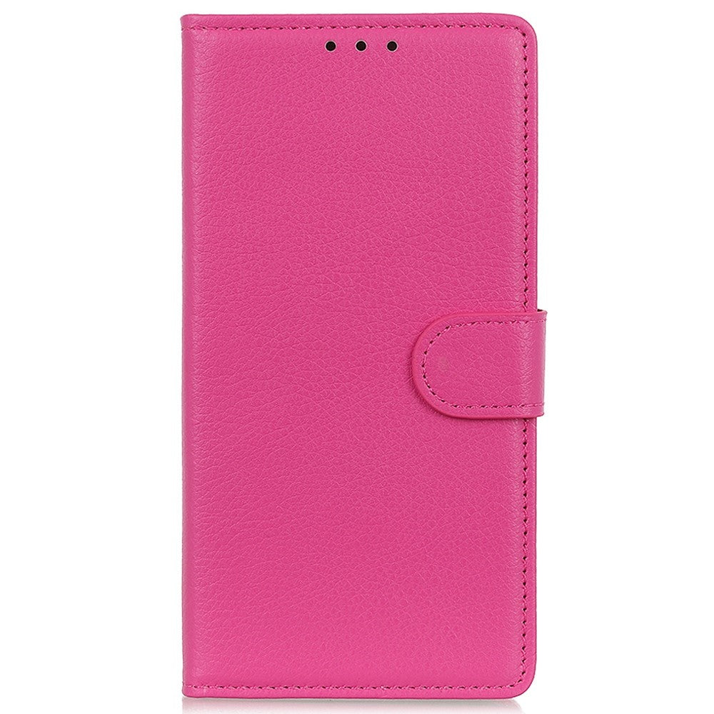 For iPhone 14 Pro 6.1 inch Litchi Texture Wear-resistant PU Leather Cover Stand Magnetic Protective Drop-proof Wallet Case