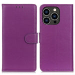 For iPhone 14 Pro 6.1 inch Litchi Texture Wear-resistant PU Leather Cover Stand Magnetic Protective Drop-proof Wallet Case