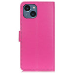 Til iPhone 14 Plus 6,7 tommer Litchi-tekstur Anti-fald Beskyttelse PU-læder Cover Stativ Magnetisk Pung Mobiltelefon Etui