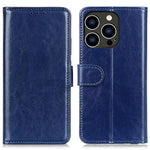 For iPhone 14 Pro 6.1 inch Crazy Horse Texture Phone Case Shockproof Stand Cover with Card Slots PU Leather Wallet Magnetic Protective Shell
