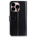 Til iPhone 14 Pro Max 6,7 tommer Fuld Beskyttelse Telefoncover Crazy Horse Tekstur Stødsikkert Stativcover Etui PU Læder Pung Magnetisk Beskyttelsescover