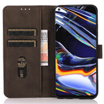 KHAZNEH For iPhone 14 Pro 6.1 inch Flip Stand Phone Cover Wallet Shockproof Case Textured PU Leather Magnetic Clasp Protective Cover