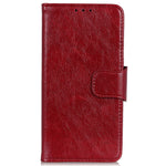 For iPhone 14 Pro 6.1 inch Split Leather Nappa Texture Phone Case with Magnetic Closure Stand Wallet Shockproof Phone Cover