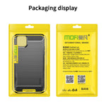 MOFI For iPhone 12 Pro Max 6.7 inch Brushed Phone Case Carbon Fiber Texture Soft TPU Back Cover
