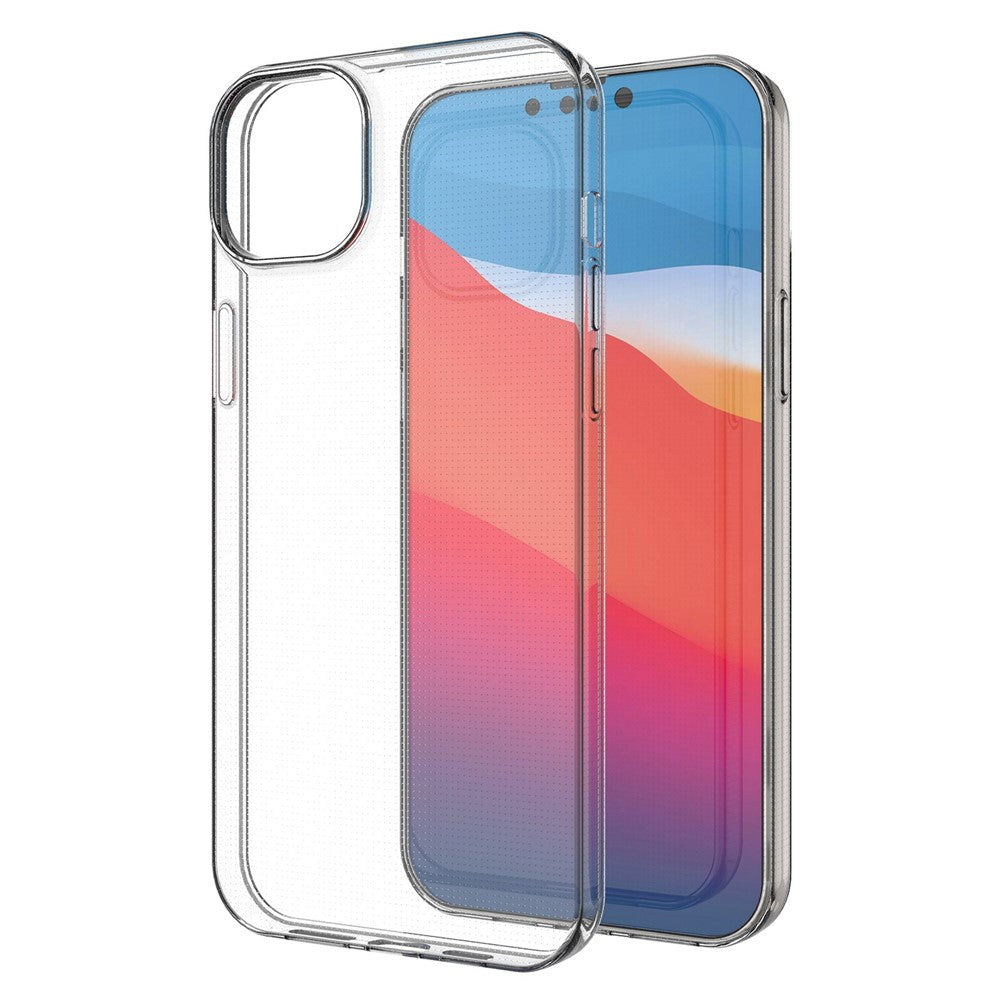 Mjukt TPU-skal för iPhone 14 Plus 6,7 tum, ultratunt, genomskinligt mobilskal som motverkar gulning
