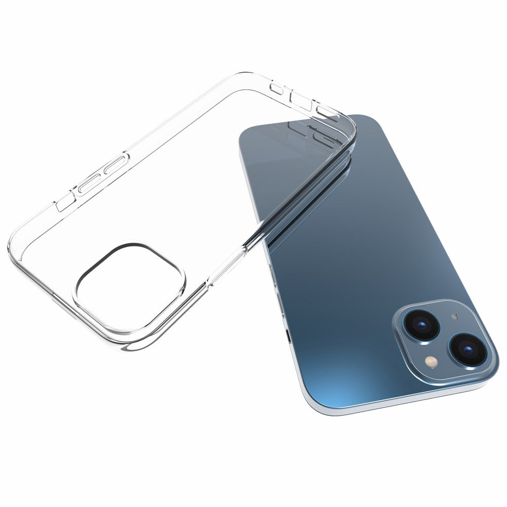 For iPhone 14 6.1 inch Anti-fall Phone Case Precise Cutouts Waterproof TPU Cellphone Cover Drop-resistant Back Case