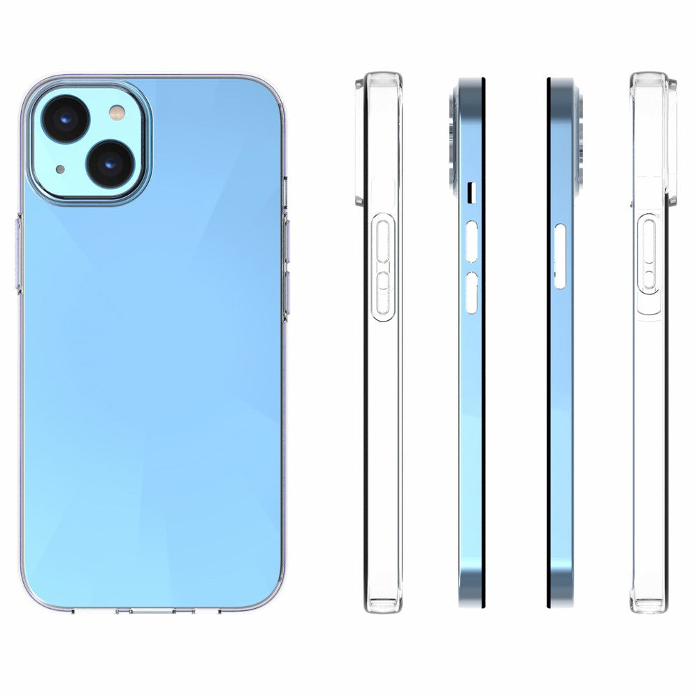 For iPhone 14 6.1 inch Anti-fall Phone Case Precise Cutouts Waterproof TPU Cellphone Cover Drop-resistant Back Case