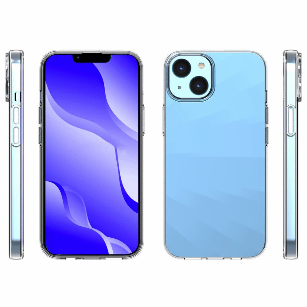 For iPhone 14 6.1 inch Anti-fall Phone Case Precise Cutouts Waterproof TPU Cellphone Cover Drop-resistant Back Case