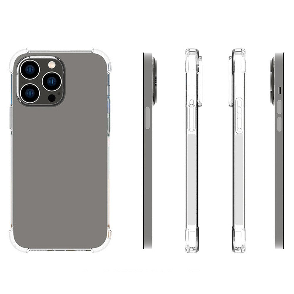 For iPhone 14 Pro Max 6.7 inch Anti-scratch Phone Case TPU Clear Protective Cellphone Cover Precise Cutouts Four Corners Drop-resistant Back Case