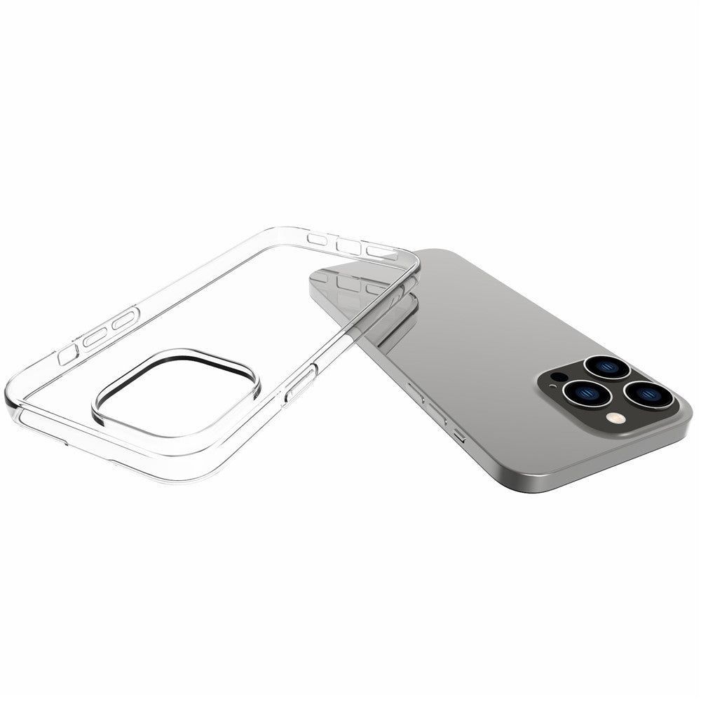 For iPhone 14 Pro Max 6.7 inch Inner Watermark-free Wear-resistant Clear TPU Phone Case Soft Back Shell Cover