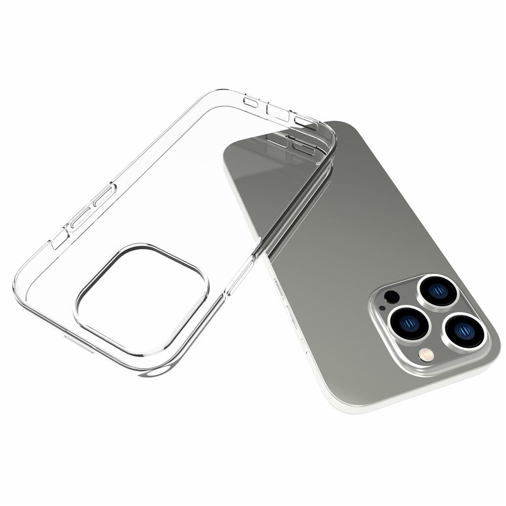 For iPhone 14 Pro 6.1 inch Light Thin Durable Inner Watermark-free Clear TPU Phone Case Soft Back Protector