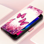 For iPhone SE (2020) / SE (2022) / 7 / 8 Leather Case 3D Pattern Printing Wallet Stand Mobile Cover with Strap