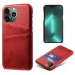 Phone Case for iPhone 14 Pro Max 6.7 inch Two Card Slots Scratch-resistant Drop-proof PU Leather Coated Hard PC Cover
