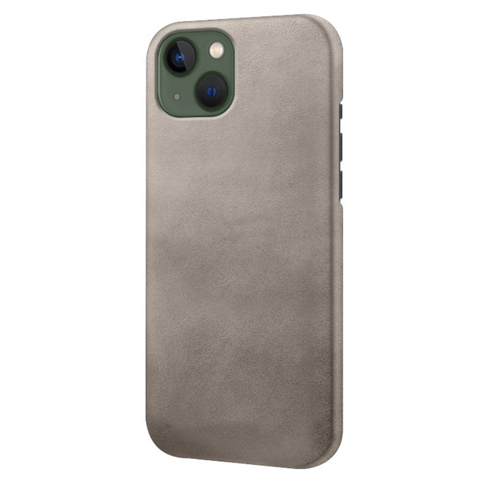 Til iPhone 14 Plus 6,7 tommer Anti-fald tekstureret PU-læderbelagt PC Ridsefast mobiltelefoncover