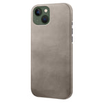 For iPhone 14 Plus 6.7 inch Anti-drop Textured PU Leather Coated PC Scratch-resistant Cell Phone Case