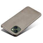 For iPhone 14 Plus 6.7 inch Anti-drop Textured PU Leather Coated PC Scratch-resistant Cell Phone Case