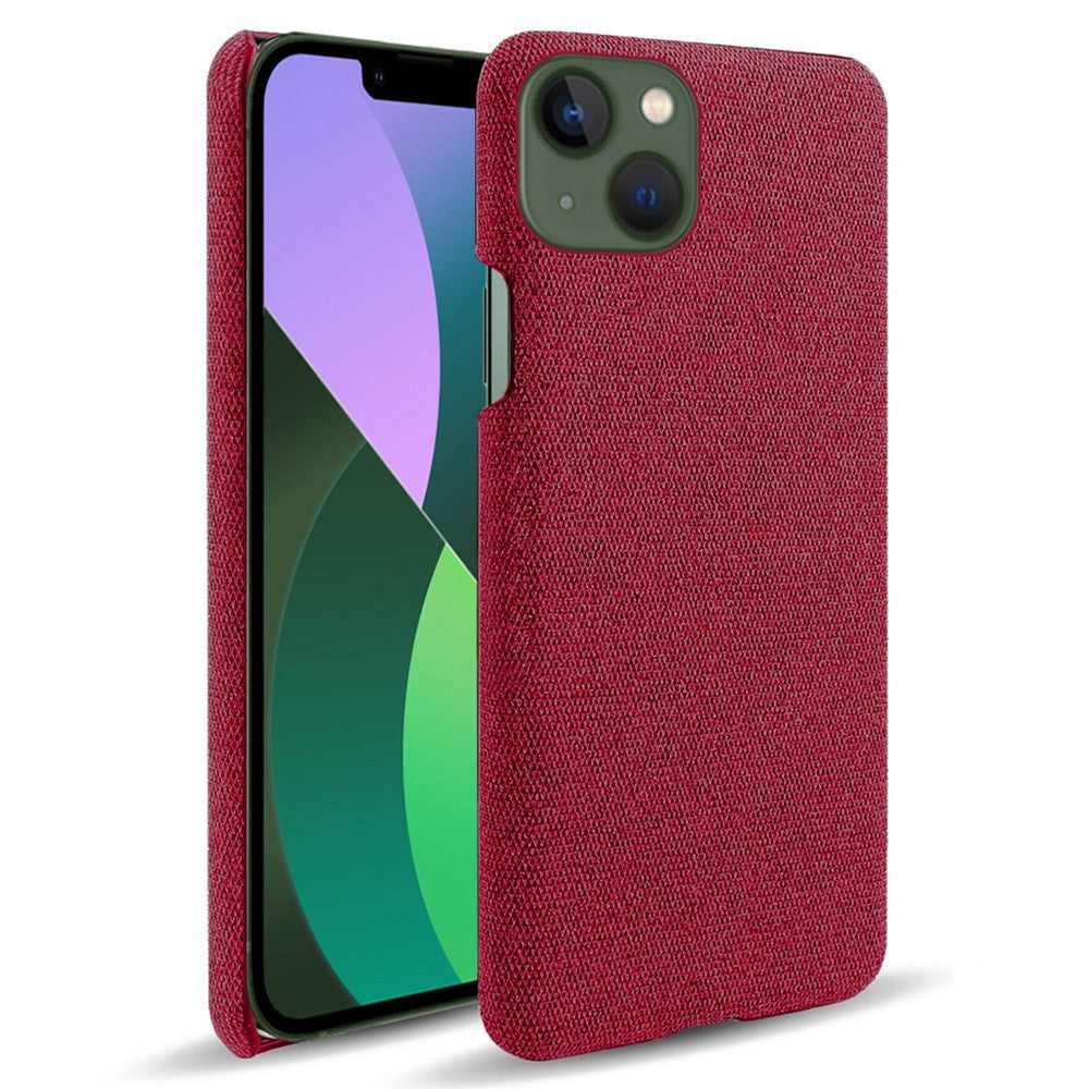 Til iPhone 14 Plus 6,7 tommer ensfarvet hårdt PC+stof ufuldstændig dækningsdesign telefoncover