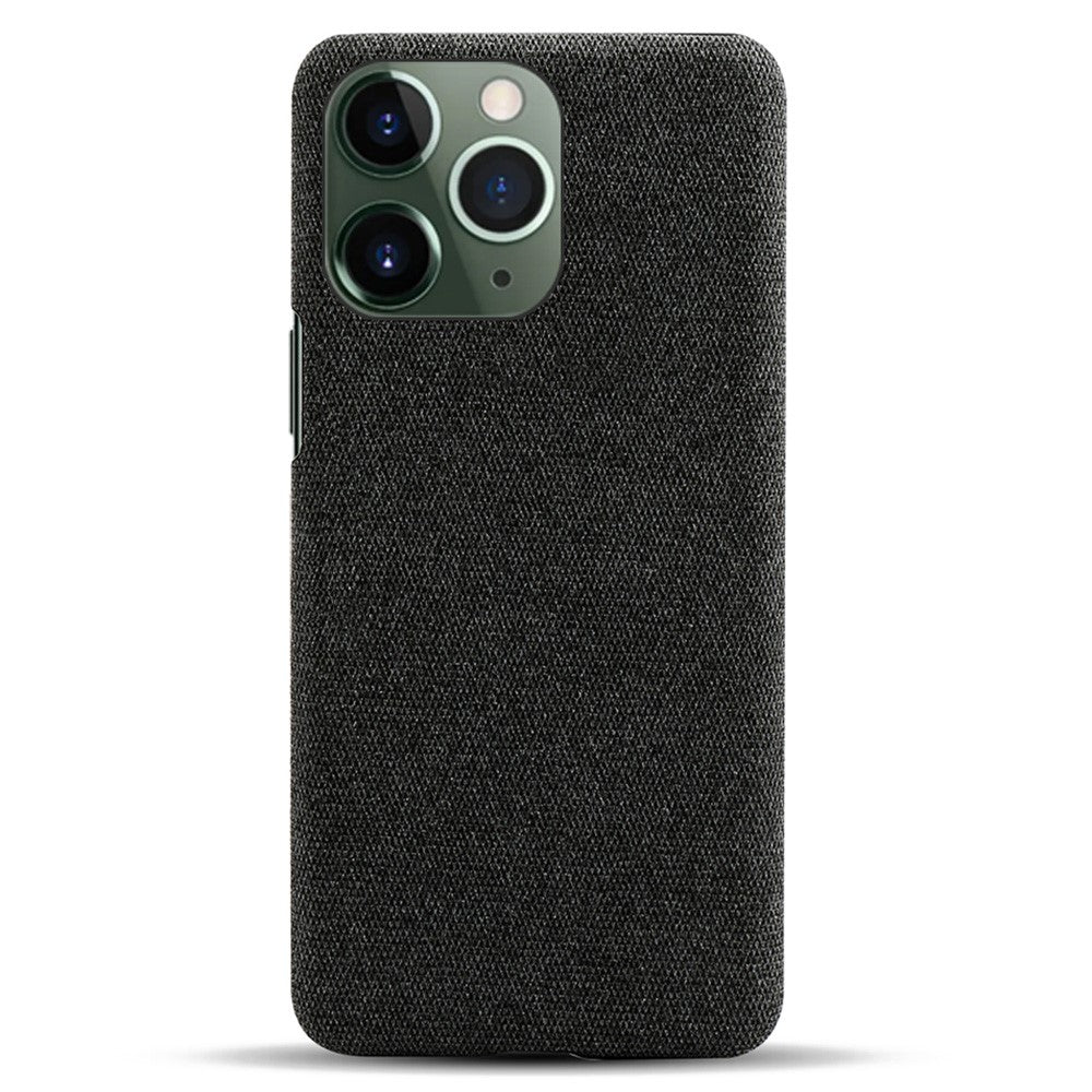For iPhone 14 Pro 6.1 inch Protective Phone Case Solid Color Hard PC+Cloth Shockproof Phone Shell Cover