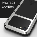 LOVE MEI for iPhone SE (2022) / SE (2020) Shockproof Splash-proof Dust-proof Phone Case with Tempered Glass Film