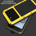 LOVE MEI for iPhone SE (2022) / SE (2020) Shockproof Splash-proof Dust-proof Phone Case with Tempered Glass Film