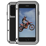LOVE MEI for iPhone SE (2022) / SE (2020) Shockproof Splash-proof Dust-proof Phone Case with Tempered Glass Film