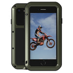 LOVE MEI for iPhone SE (2022) / SE (2020) Shockproof Splash-proof Dust-proof Phone Case with Tempered Glass Film