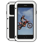 LOVE MEI for iPhone SE (2022) / SE (2020) Shockproof Splash-proof Dust-proof Phone Case with Tempered Glass Film