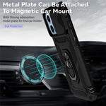 For iPhone 14 Pro 6.1 inch Hard PC + Soft TPU Rotary Kickstand Case Anti-fall Phone Cover with Slide Camera Protection Cover