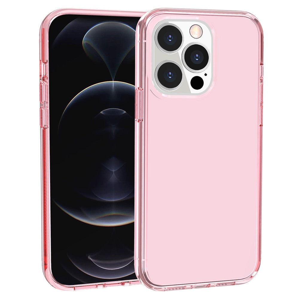 Til iPhone 14 Pro Max 6,7 tommer gennemsigtig hård PC + blød TPU cover Anti-drop beskyttende telefoncover