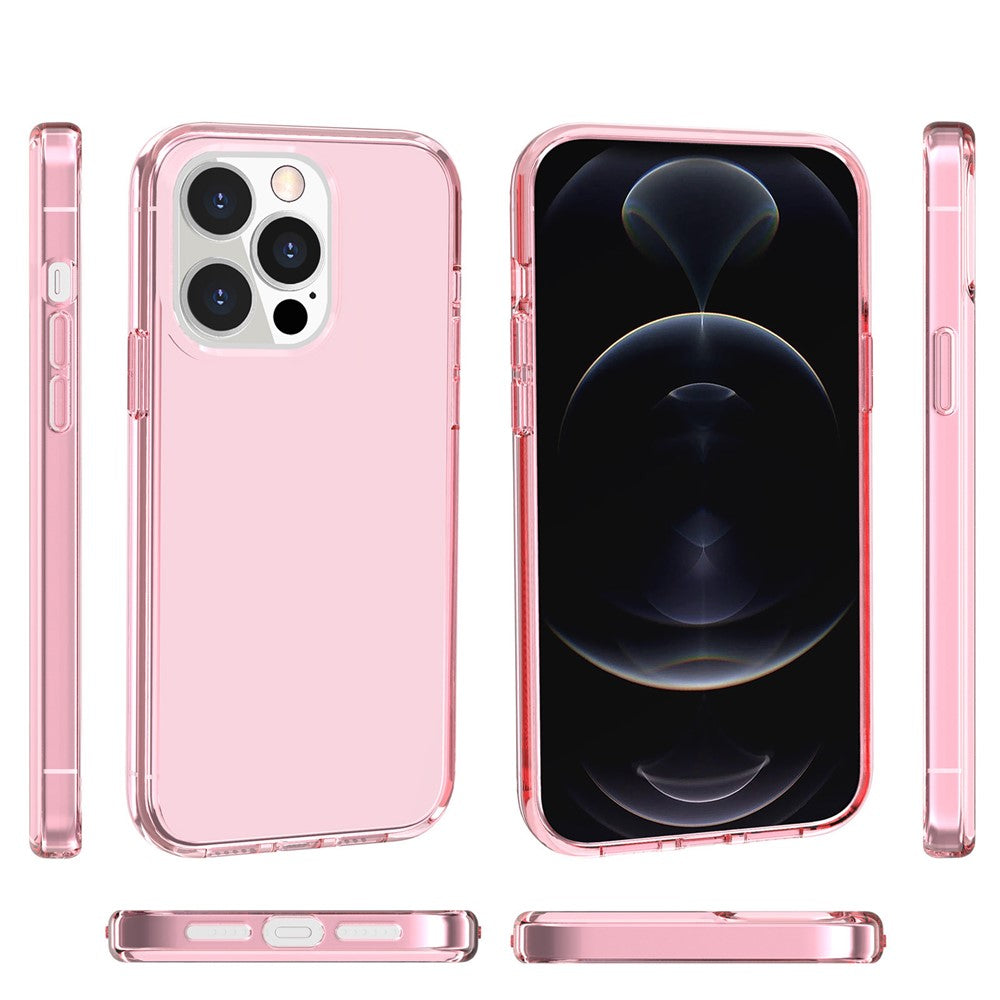 Til iPhone 14 Pro Max 6,7 tommer gennemsigtig hård PC + blød TPU cover Anti-drop beskyttende telefoncover