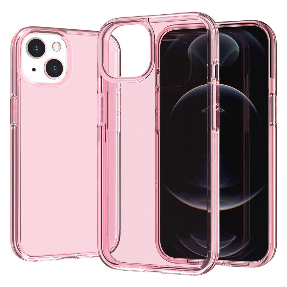 Transparent Phone Case for iPhone 14 6.1 inch, Anti-scratch Hard PC + Soft TPU Case Hybrid Cover
