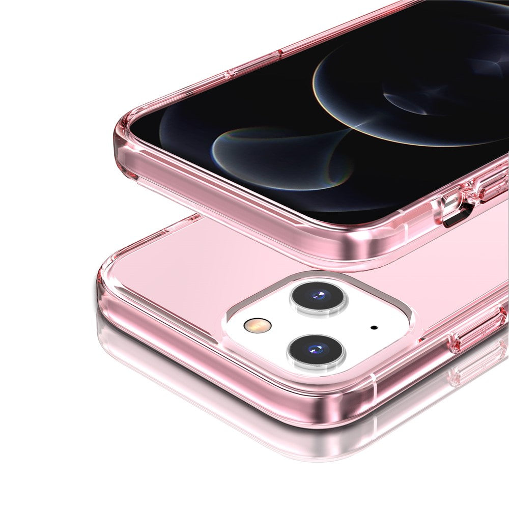 Transparent Phone Case for iPhone 14 6.1 inch, Anti-scratch Hard PC + Soft TPU Case Hybrid Cover