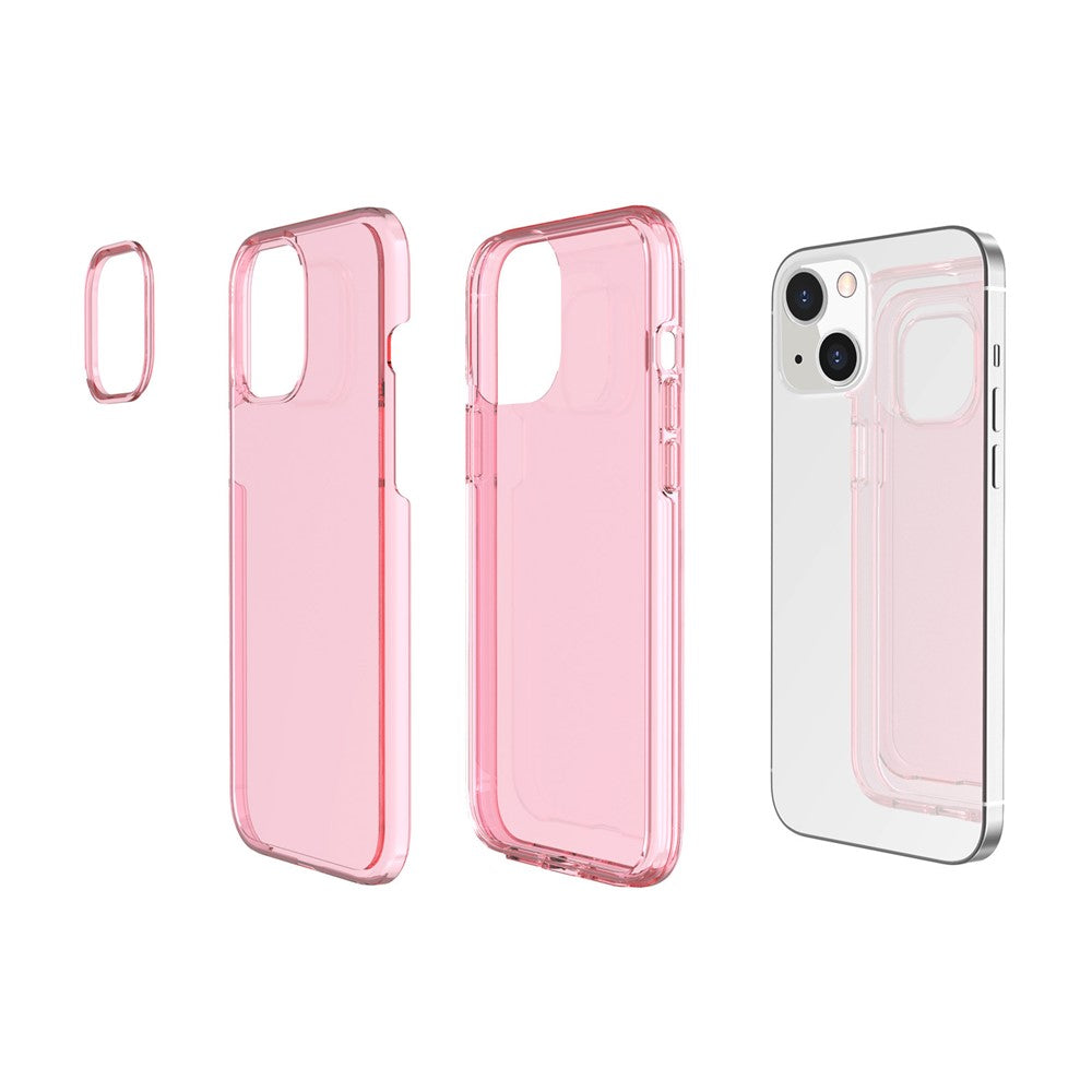Transparent Phone Case for iPhone 14 6.1 inch, Anti-scratch Hard PC + Soft TPU Case Hybrid Cover