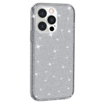 Glittery Powder Smart Phone Case for iPhone 14 Pro 6.1 inch, Anti-drop TPU Edge + PC Back Cover