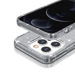 Glittery Powder Smart Phone Case for iPhone 14 Pro 6.1 inch, Anti-drop TPU Edge + PC Back Cover