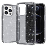 Glittery Powder Smart Phone Case for iPhone 14 Pro 6.1 inch, Anti-drop TPU Edge + PC Back Cover