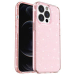 Glittery Powder Smart Phone Case for iPhone 14 Pro 6.1 inch, Anti-drop TPU Edge + PC Back Cover