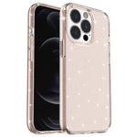 Glittery Powder Smart Phone Case for iPhone 14 Pro 6.1 inch, Anti-drop TPU Edge + PC Back Cover
