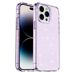 Glittery Powder Smart Phone Case for iPhone 14 Pro 6.1 inch, Anti-drop TPU Edge + PC Back Cover