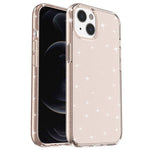 Glittery Powder Soft TPU Hard PC Case for iPhone 14 Plus 6.7 inch, Anti-scratch Protective Phone Cover